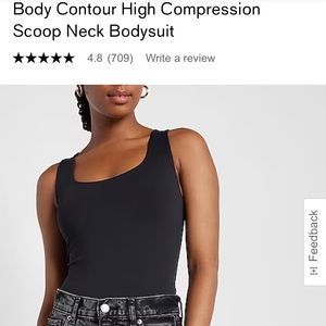 NWOT Express Black Body Contour thong bodysuit